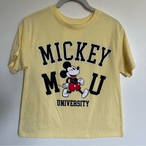 Women's Yellow Mickey Mouse University Tshirt